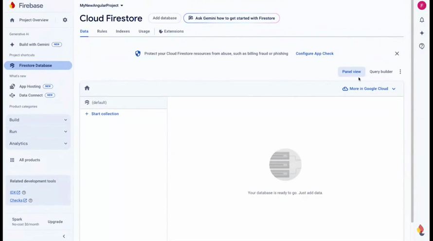 Gemini in Firebase example video